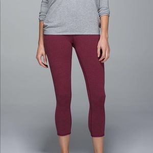 Lululemon Wunder Under Crop High Waist Cotton Sz 2